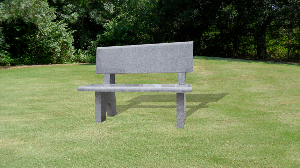 gray granite park style memorial bench